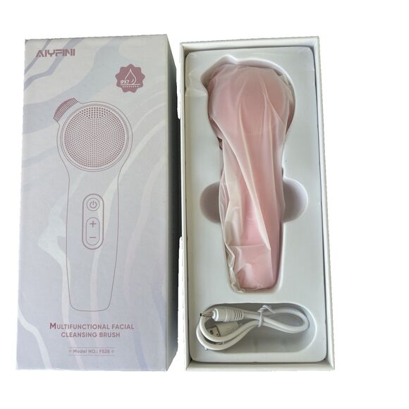 Silicone Face Scrubber Waterproof Cleansing & Exfoliating Red Light Massager NEW - Picture 6 of 8